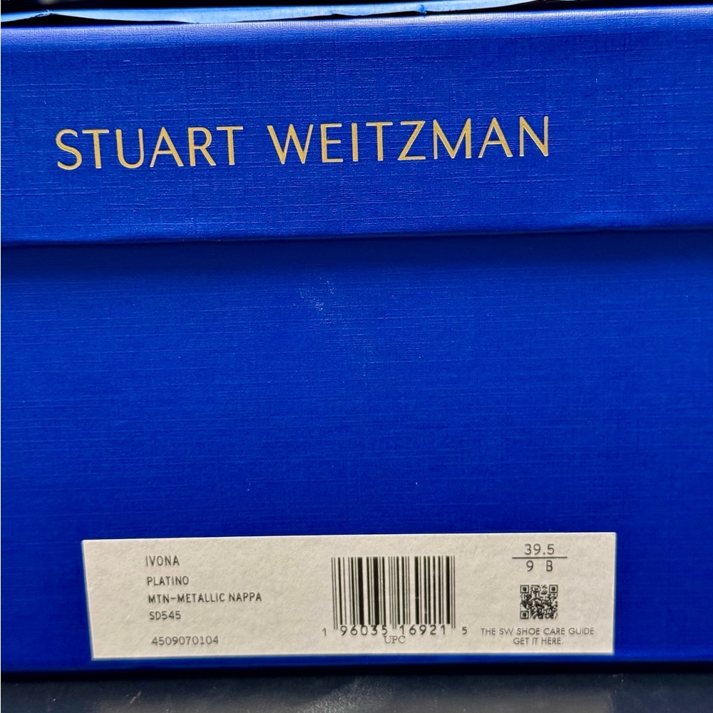 NIB Stuart Weitzman IVONA Sandals, Gold Platino Metallic Nappa, size 9 B (39.5) - Picture 11 of 15